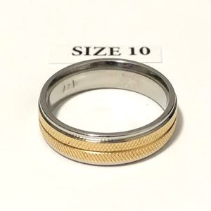 Silver and Gold Tone Ring, Size 10